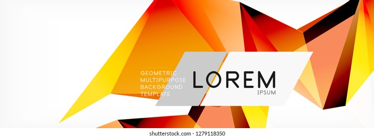 Dreieck 3D-Kunststil. Zukünftiges geometrisches Design. Vektorgeometrie futuristische Dekoration.
