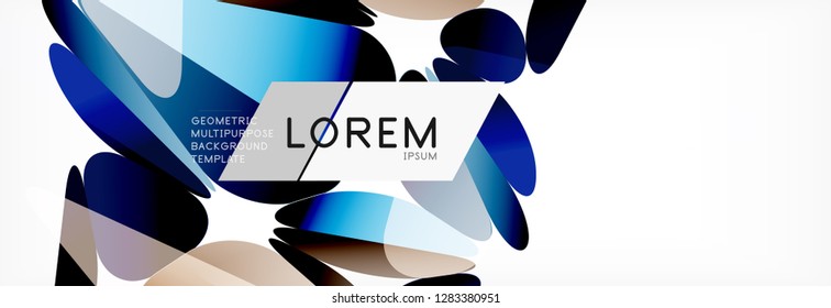 Triangle 3d polygonal art style. Future geometric design. Vector geometry futuristic decoration.
