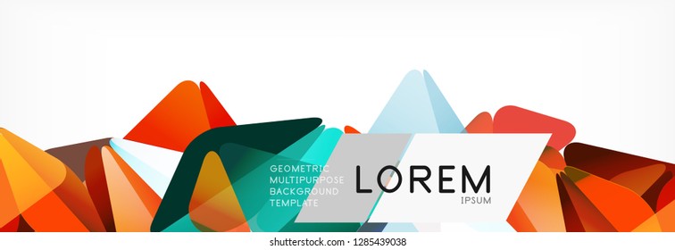 Triangle 3d polygonal art style. Future geometric design. Vector geometry futuristic decoration.