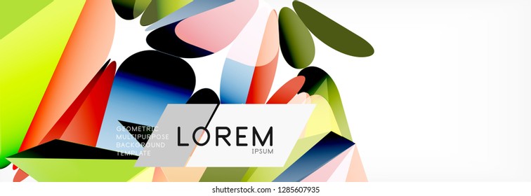 Triangle 3d polygonal art style. Future geometric design. Vector geometry futuristic decoration.