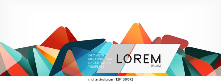 Triangle 3d polygonal art style. Future geometric design. Vector geometry futuristic decoration.