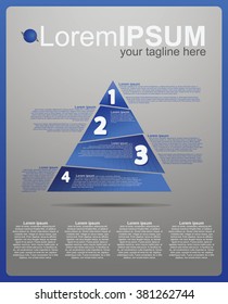 Triangle 4 step infographic