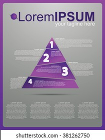 Triangle 4 step infographic