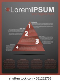 Triangle 4 step infographic