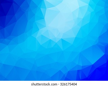triangle abstract background of blue ice winter