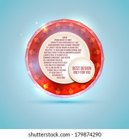 Triangle abstract background with frame