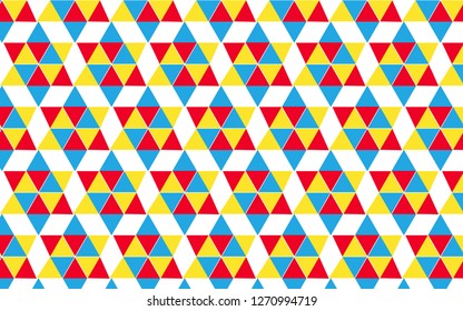 Triangle abstract background geometric shapes yellow blue red
