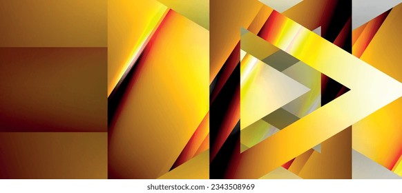 Triángulo de fondo abstracto con efectos brillantes y brillantes. Ilustración vectorial para fondo de escritorio, pancarta, fondo, tarjeta, ilustración del libro, página de inicio