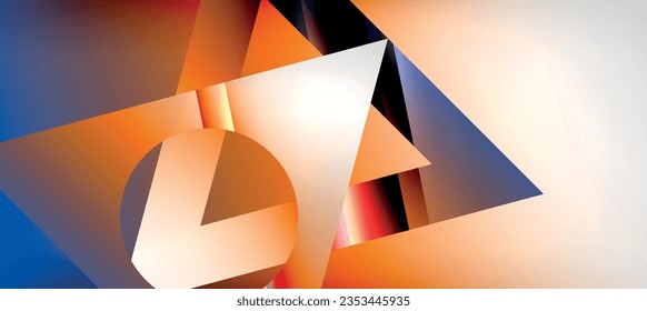 Triangle abstrakter Hintergrund mit glänzenden und glänzenden Effekten. Vektorgrafik für Bildschirmhintergründe, Banner, Hintergrund, Karte, Buchillustration, Landing-Page