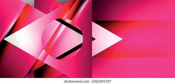 Triangle abstrakter Hintergrund mit glänzenden und glänzenden Effekten. Vektorgrafik für Bildschirmhintergründe, Banner, Hintergrund, Karte, Buchillustration, Landing-Page