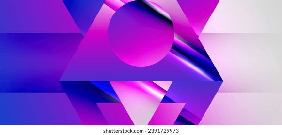 Triangle abstract background with shiny and glossy effects. Vector Illustration For Wallpaper, Banner, Background, Card, Book Illustration, landing page