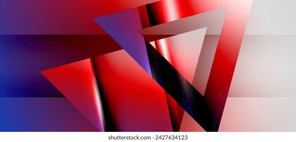 Triangle abstract background with shiny and glossy effects. Vector Illustration For Wallpaper, Banner, Background, Card, Book Illustration, landing page