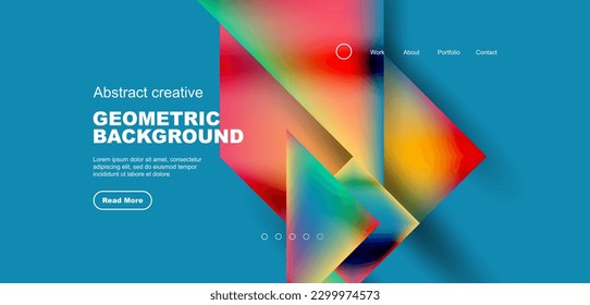 Triangle abstract background. Vector Illustration For Wallpaper, Banner, Background, Card, Book Illustration, landing page