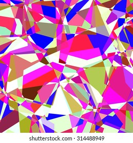 Triangle Abstract Background. Vector Pattern of Colored Geometric Shapes. Colorful Mosaic