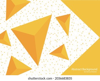 Triangle Abstract Background yellow Modern Graphics Mesh point background. EPS10 vector illustration