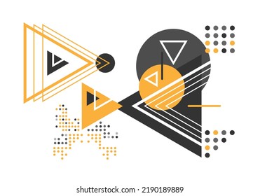 Triangle abstract backgrounds, Dynamic geometric shapes compositions, Flat and clean style, Applicable for any graphic works.