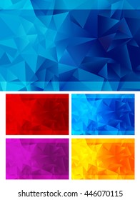 Triangle Abstract Backgrounds Five Colors - Interposing triangle's creating an abstract pattern