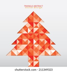 Triangle abstract with Christmas tree design