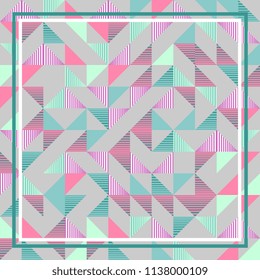 Triangle abstract geometric colorful pastel pattern background.