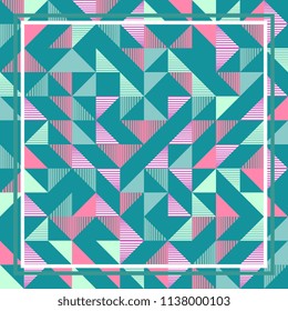 Triangle abstract geometric colorful punchy pastel pattern background. Good for hijab, niqab, and fashion trendy textile print.