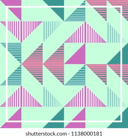 Triangle abstract geometric colorful punchy pastel pattern background. Good for hijab, niqab, and fashion trendy textile print.
