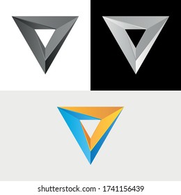 Triangle Abstract Geometric Vector Logo
