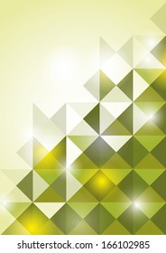 Triangle abstract green background