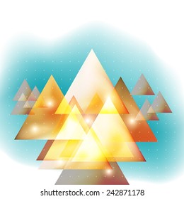 Triangle abstract group, symbol of direction, unity, together, goals, team.
