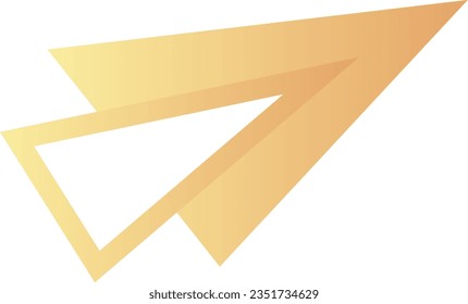 Triangle abstract icon design on white background. Logo illustration for business purposes. Logo is a visual identity of an entity that has certain criteria such as shape, philosophy, and color