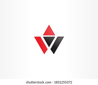 Plantilla de diseño de iconos de resumen triangular