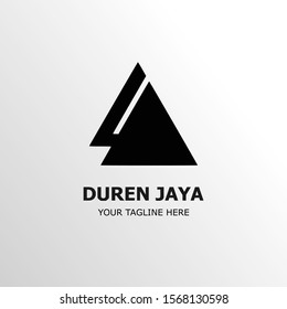 Triangle abstract logo black, House logo design.