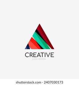 Triangle abstract logo, business emblem icon