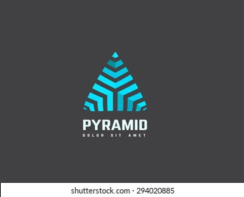 Triangle abstract logo design template. Creative business symbol. Vector logotype.