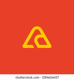 Triangle abstract logo design vector.