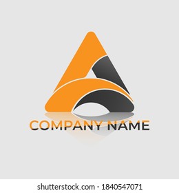 Triangle abstract logo, initials with a letter. vector illustration.