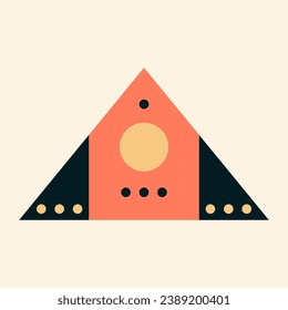Triangle Abstract Minimalist Pyramid Cone Symbol Print Decoration Element Template Icon Triangle Abstract Minimalist Pyramid Cone Symbol Pattern Background Template