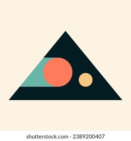Triángulo Resumen Miniramid Símbolo de cono de pirámide minimalista Elemento de decoración de impresión Plantilla Icono Triángulo Resumen Pirámide minimalista Modelo de patrón de cono