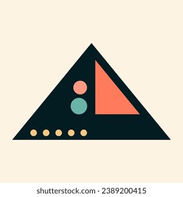 Triangle Abstract Minimalist Pyramid Cone Symbol Print Decoration Element Template Icon Triangle Abstract Minimalist Pyramid Cone Symbol Pattern Background Template