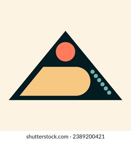 Triangle Abstract Minimalist Pyramid Cone Symbol Print Decoration Element Template Icon Triangle Abstract Minimalist Pyramid Cone Symbol Pattern Background Template