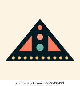 Triángulo Resumen Miniramid Símbolo de cono de pirámide minimalista Elemento de decoración de impresión Plantilla Icono Triángulo Resumen Pirámide minimalista Modelo de patrón de cono