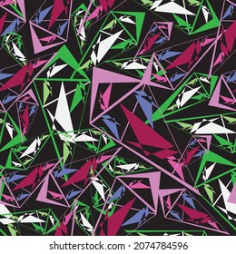 Triangle abstract seamless pattern, print design, textile pattern. Design fabric, textile, beautiful outfits, home decoration products, wallpaper, wrappings.