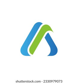 Triangle abstract shape company logo vector image
