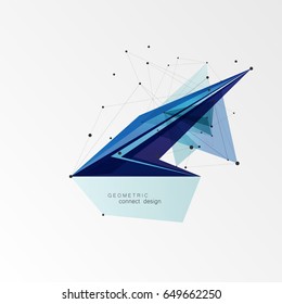 Triangle Abstract Shape. Design For Presentations of New Technologies and Artificial Intelligence.