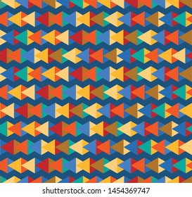Triangle abstract tribal seamless vector pattern