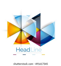 Triangle abstract vector background. Colorful modern composiition