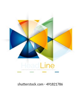 Triangle abstract vector background. Colorful modern composiition