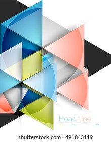 Triangle abstract vector background. Colorful modern composiition