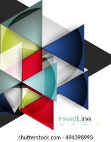 Triangle abstract vector background. Colorful modern composiition