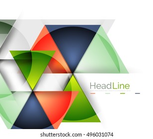 Triangle abstract vector background. Colorful modern composiition
