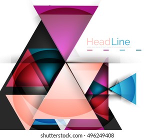 Triangle abstract vector background. Colorful modern composiition